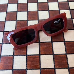 ASOS AJ Morgan brown retro square frame sunglasses